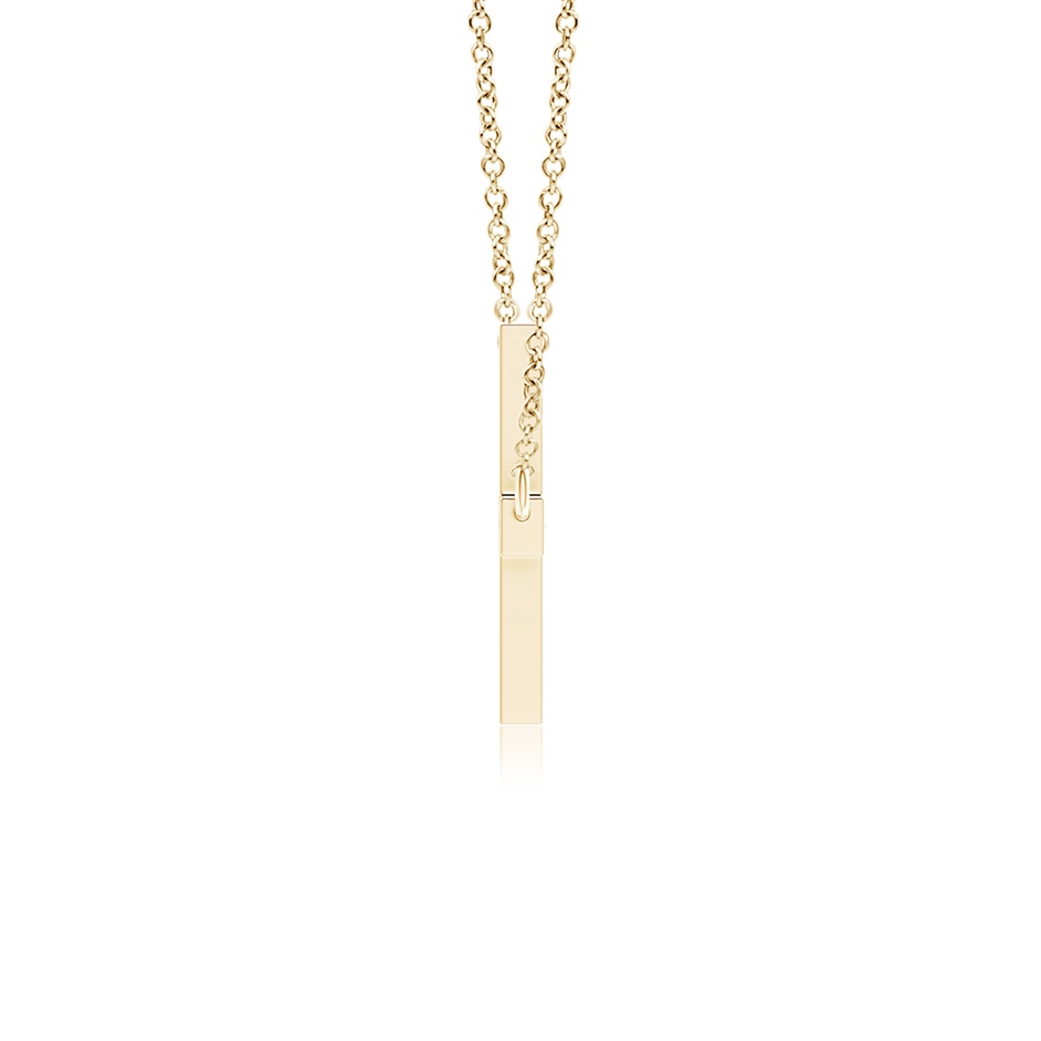 1mm IJI1I2 Classic Diamond Sideways Cross Necklace in 10K Yellow Gold side 199