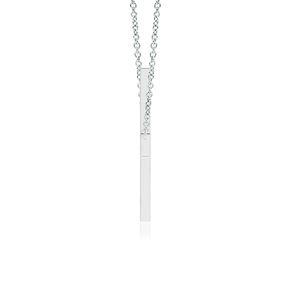 2.25mm GVS2 Classic Diamond Sideways Cross Necklace in P950 Platinum side 199