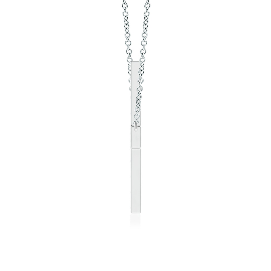 2.6mm GVS2 Classic Diamond Sideways Cross Necklace in P950 Platinum side 199