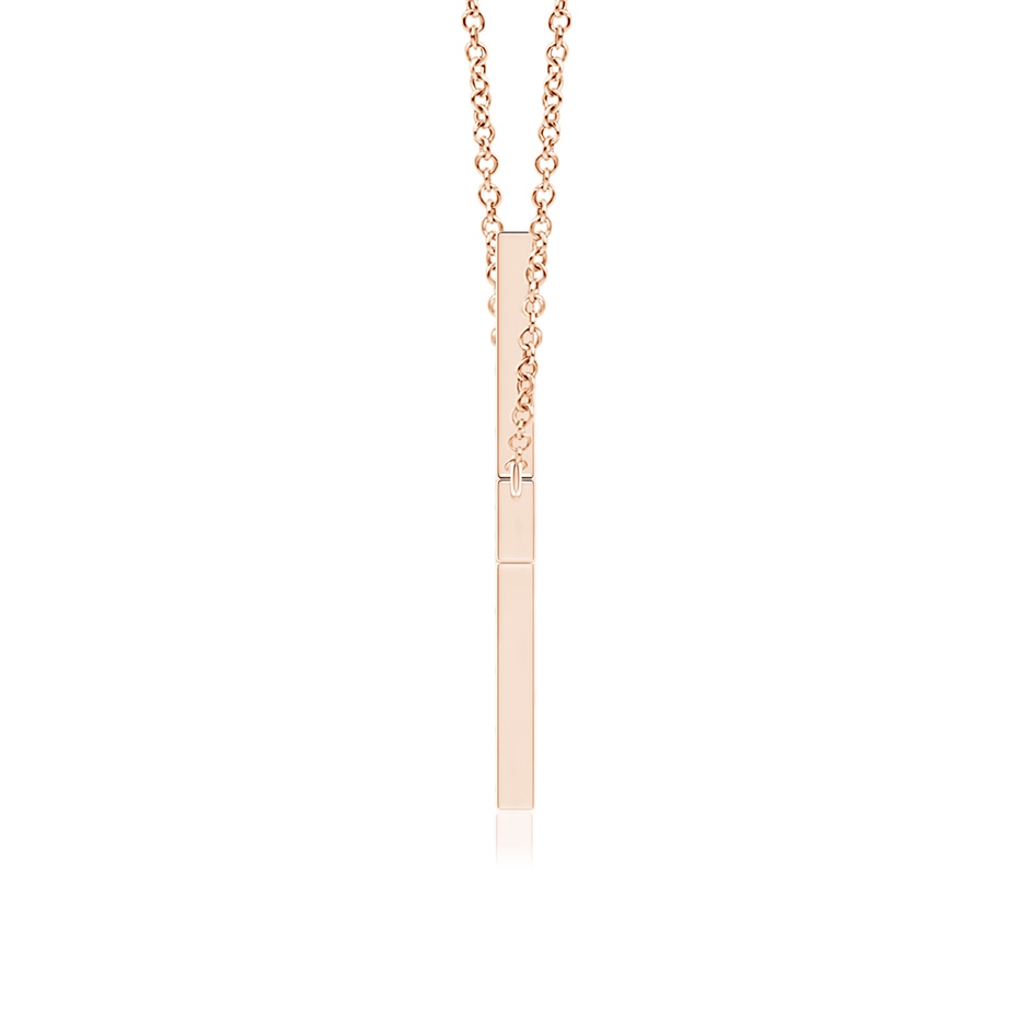 2.6mm GVS2 Classic Diamond Sideways Cross Necklace in Rose Gold side 199