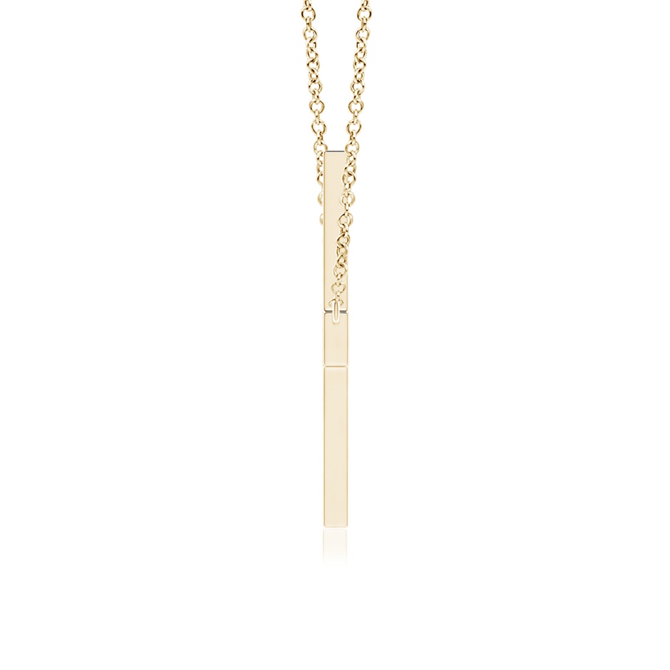 2.6mm KI3 Classic Diamond Sideways Cross Necklace in Yellow Gold side 199