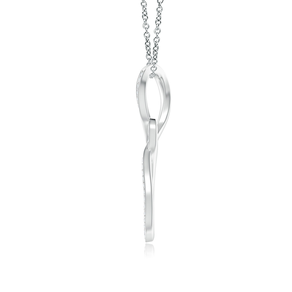 0.95mm GVS2 Pave-Set Diamond Infinity Swirl Pendant in S999 Silver - side_1