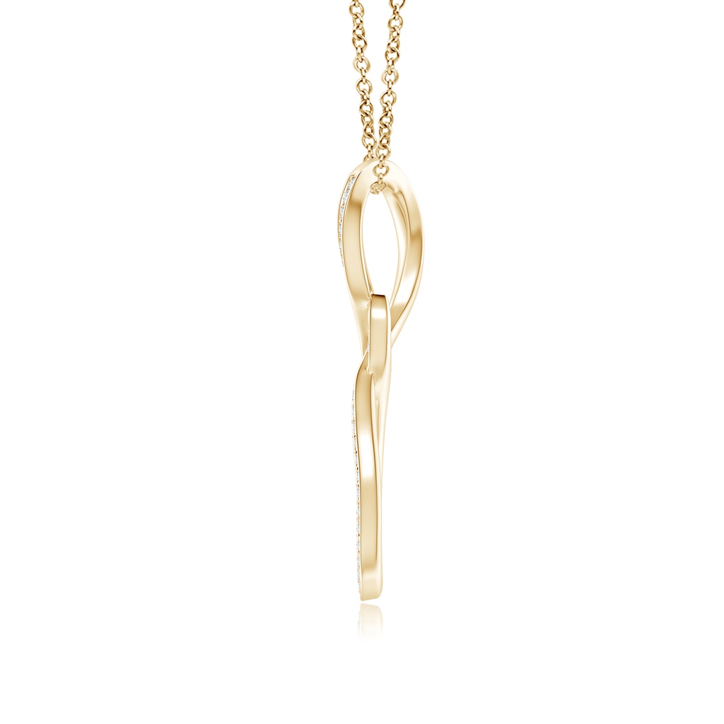 0.95mm GVS2 Pave-Set Diamond Infinity Swirl Pendant in Yellow Gold - side_1