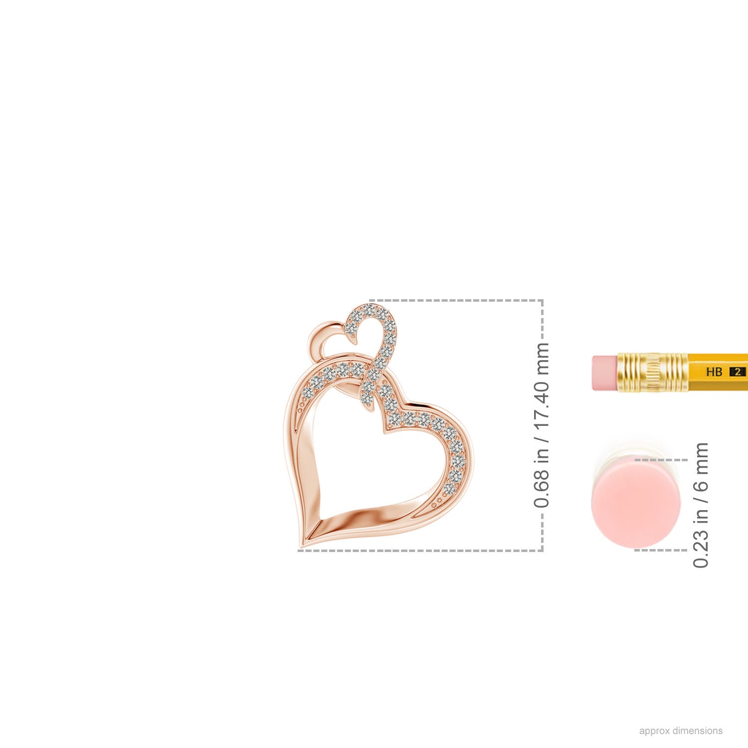 K, I3 / 0.09 CT / 14 KT Rose Gold