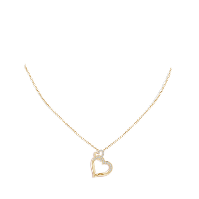1.1 ctw Diamond Heart Pendant in 14k yellow gold
