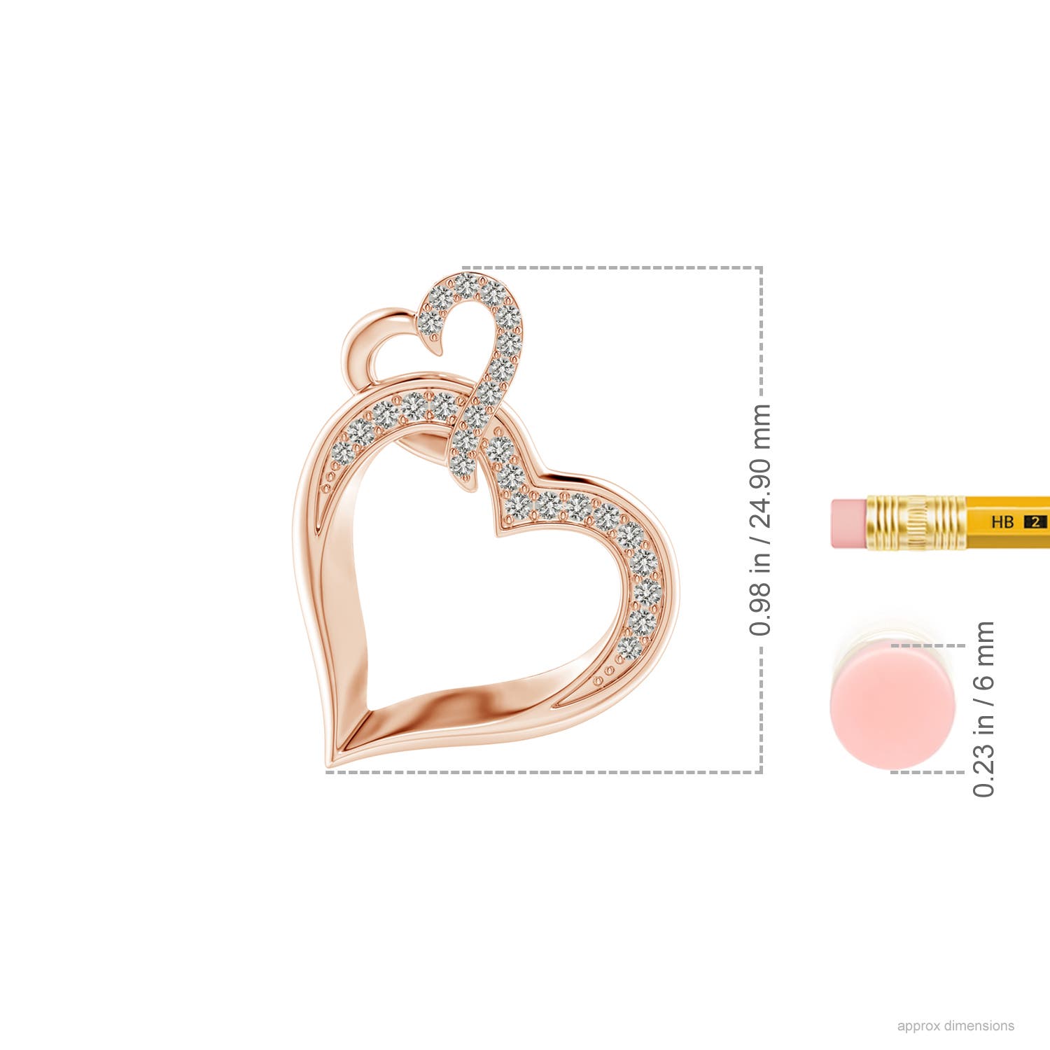 K, I3 / 0.23 CT / 14 KT Rose Gold