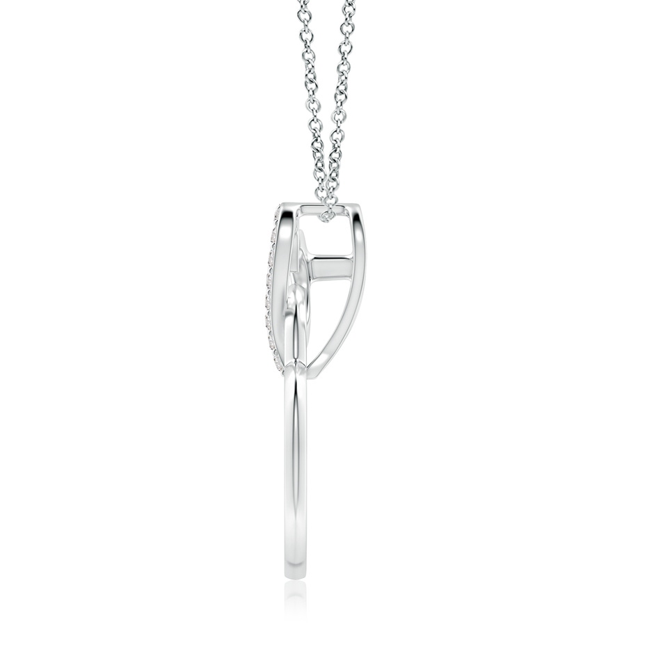 1.7mm IJI1I2 Interlinked Diamond Tilted Heart Pendant in P950 Platinum side 199