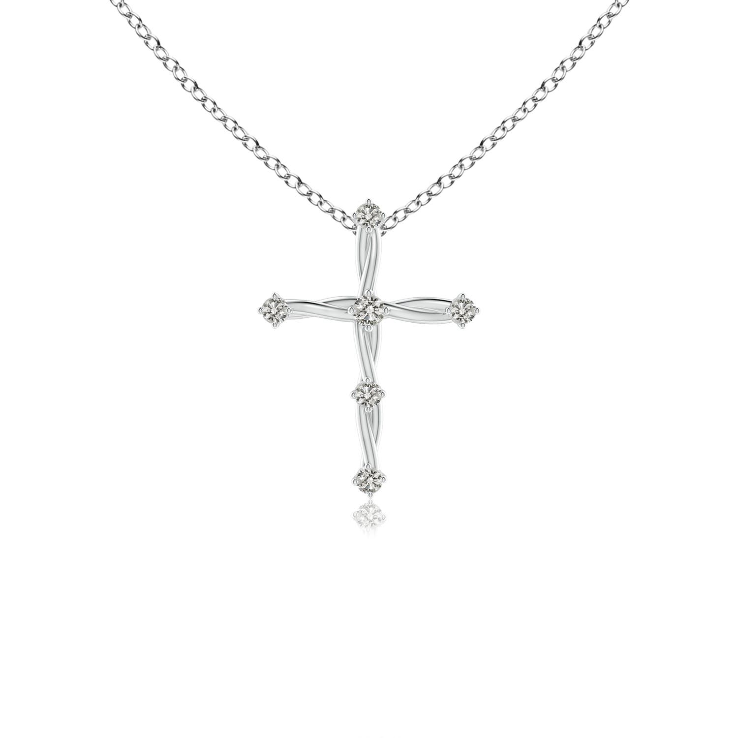 Diamond Braided Cross Pendant