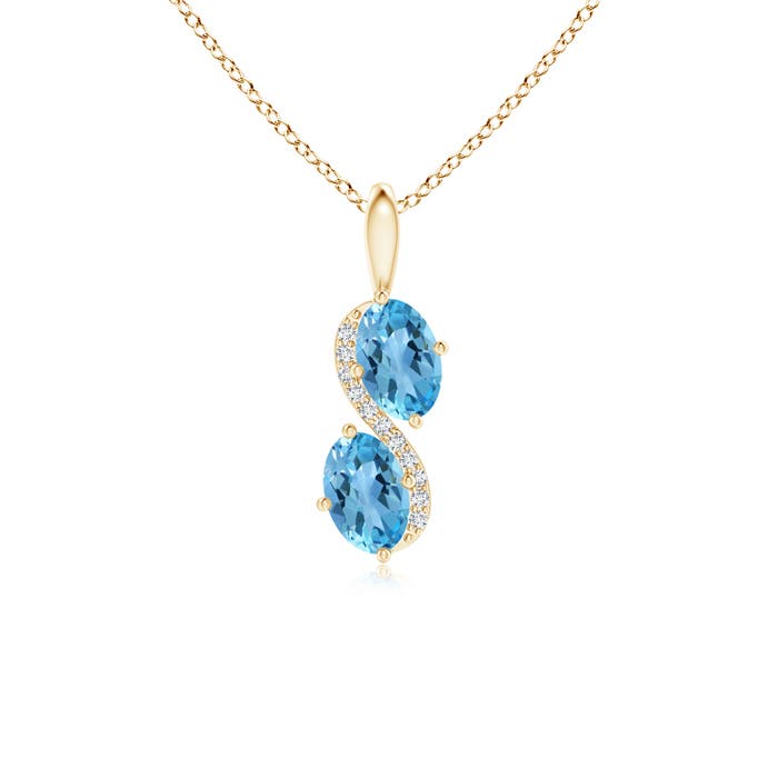 AA - Swiss Blue Topaz / 1.11 CT / 14 KT Yellow Gold