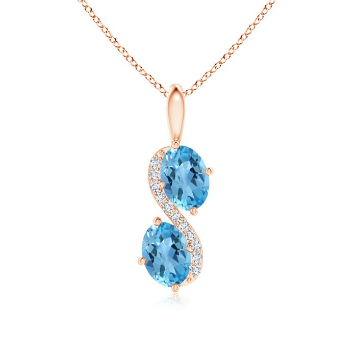 AA - Swiss Blue Topaz / 1.97 CT / 14 KT Rose Gold