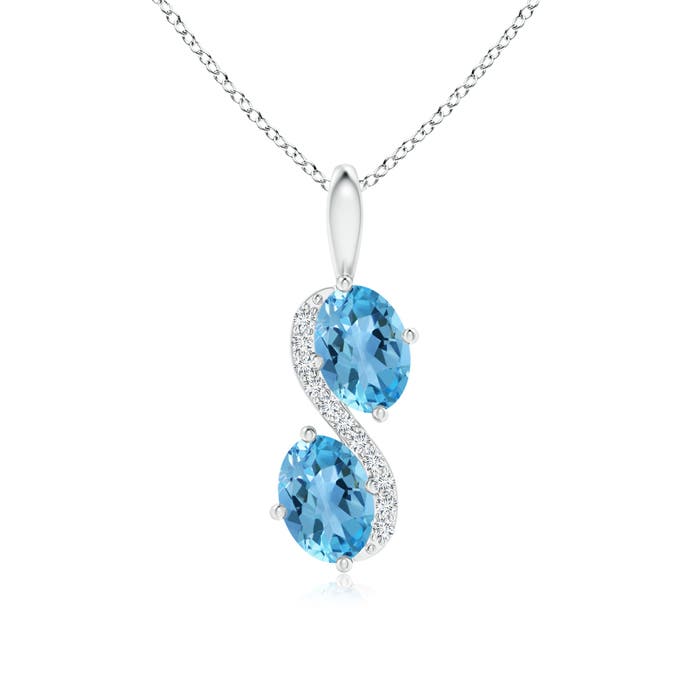 AA - Swiss Blue Topaz / 1.97 CT / 14 KT White Gold