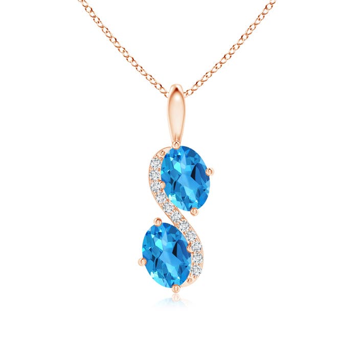 AAAA - Swiss Blue Topaz / 1.97 CT / 14 KT Rose Gold