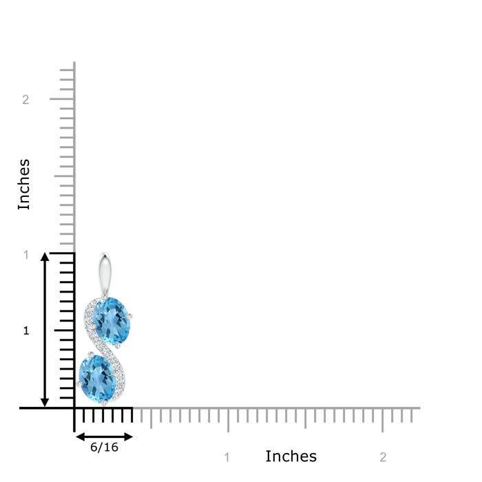 AA - Swiss Blue Topaz / 3.11 CT / 14 KT White Gold