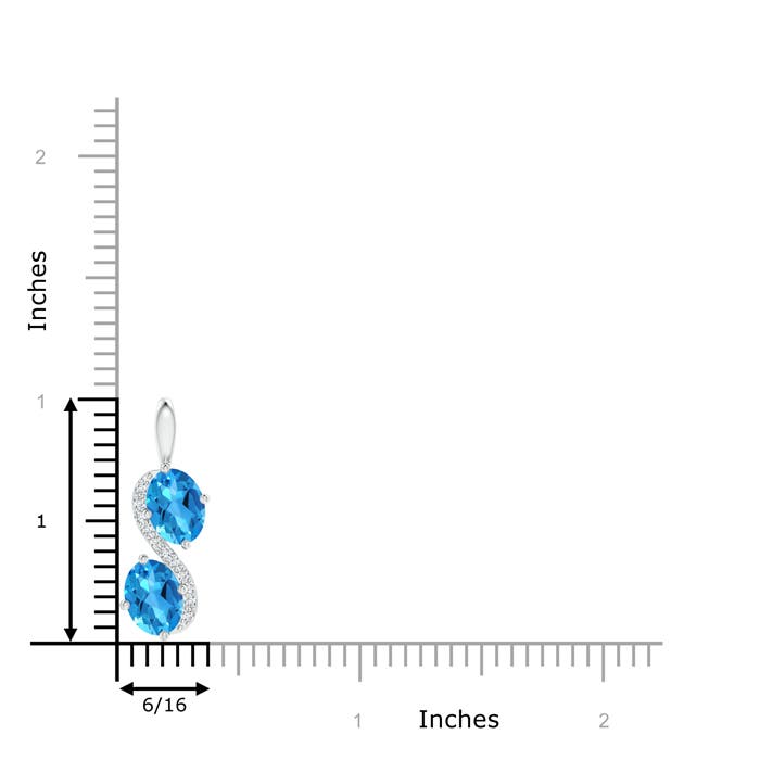 AAAA - Swiss Blue Topaz / 3.11 CT / 14 KT White Gold