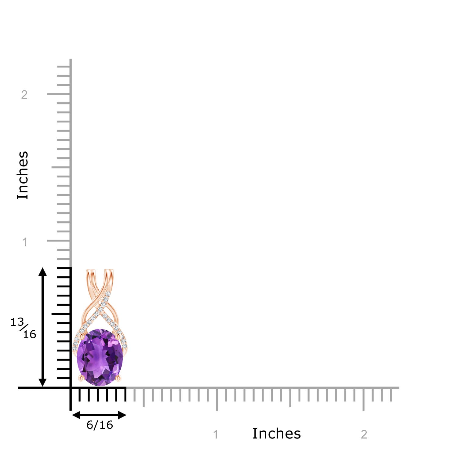 AAA - Amethyst / 2.35 CT / 14 KT Rose Gold