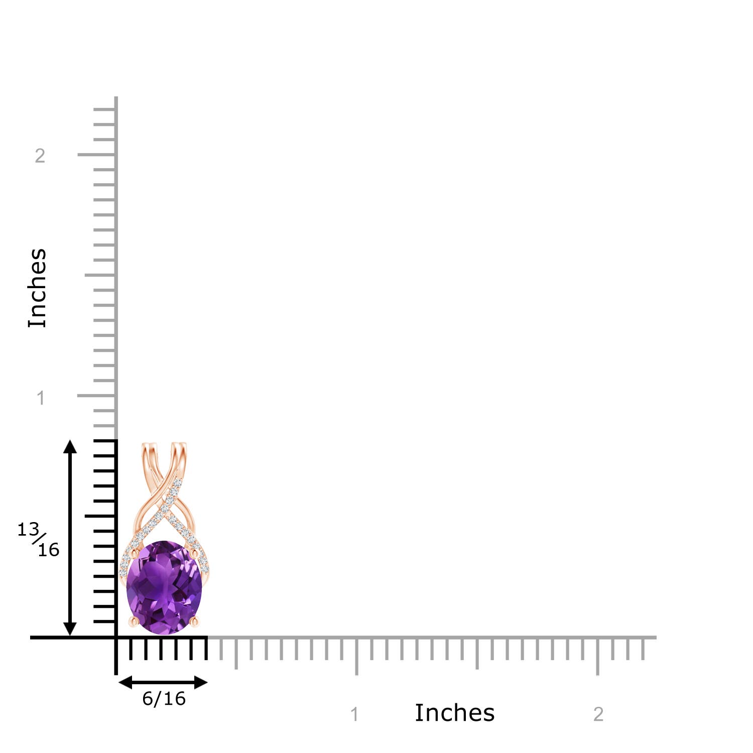 AAAA - Amethyst / 2.35 CT / 14 KT Rose Gold