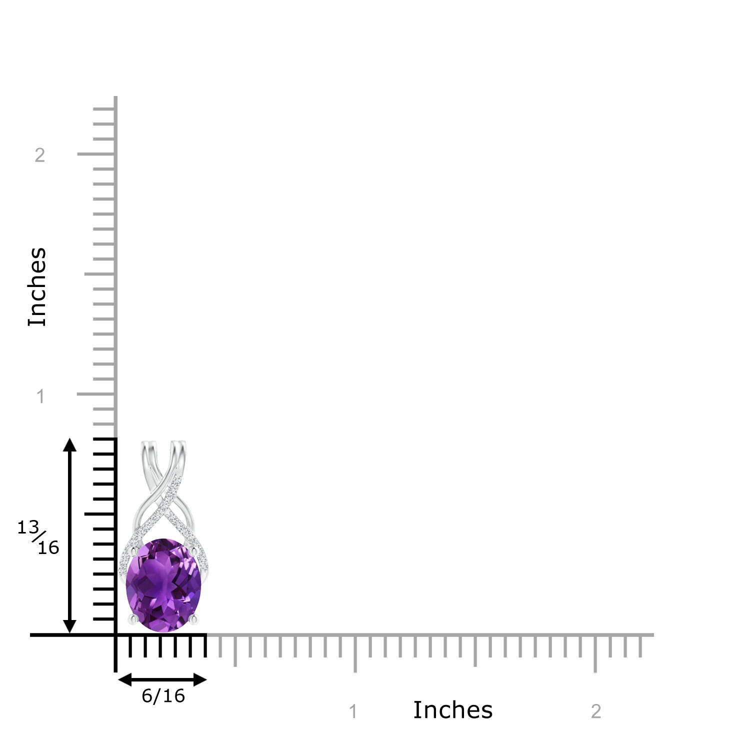 AAAA - Amethyst / 2.35 CT / 14 KT White Gold