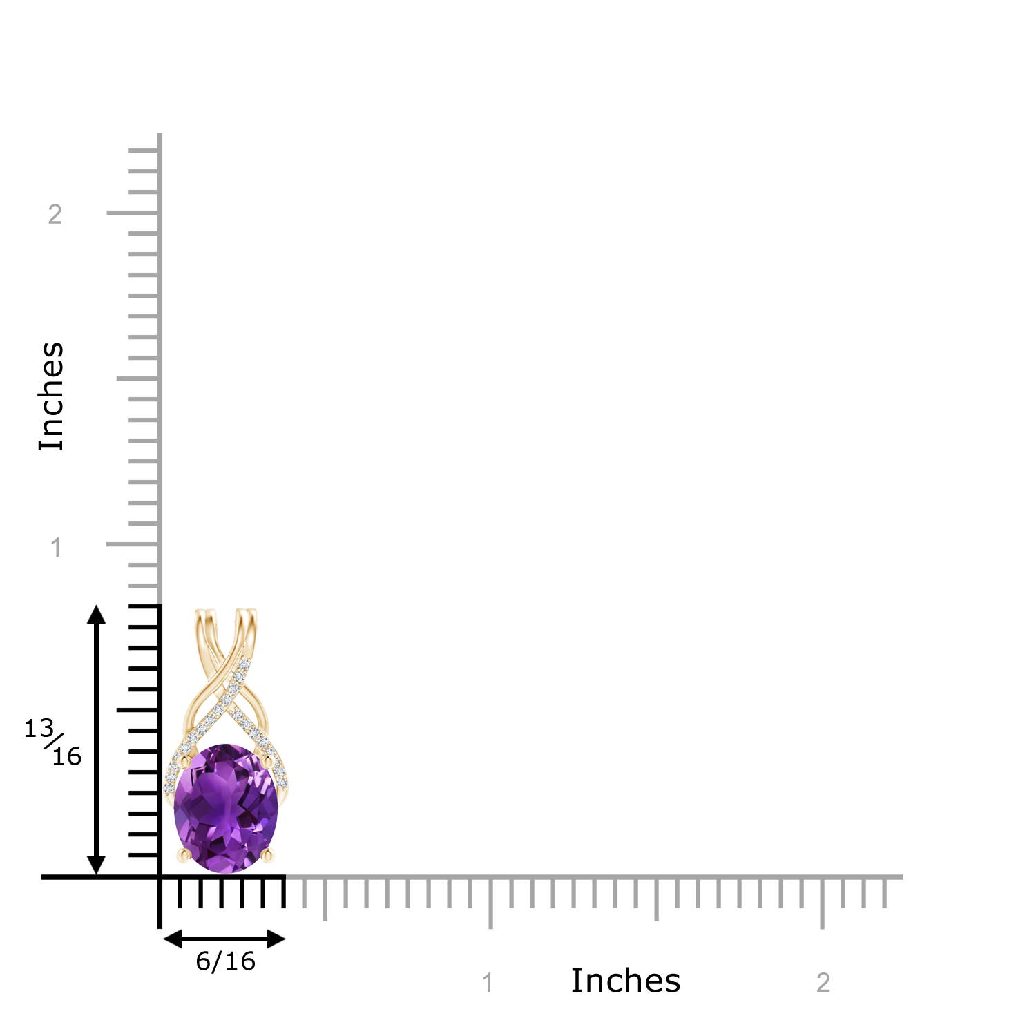 AAAA - Amethyst / 2.35 CT / 14 KT Yellow Gold