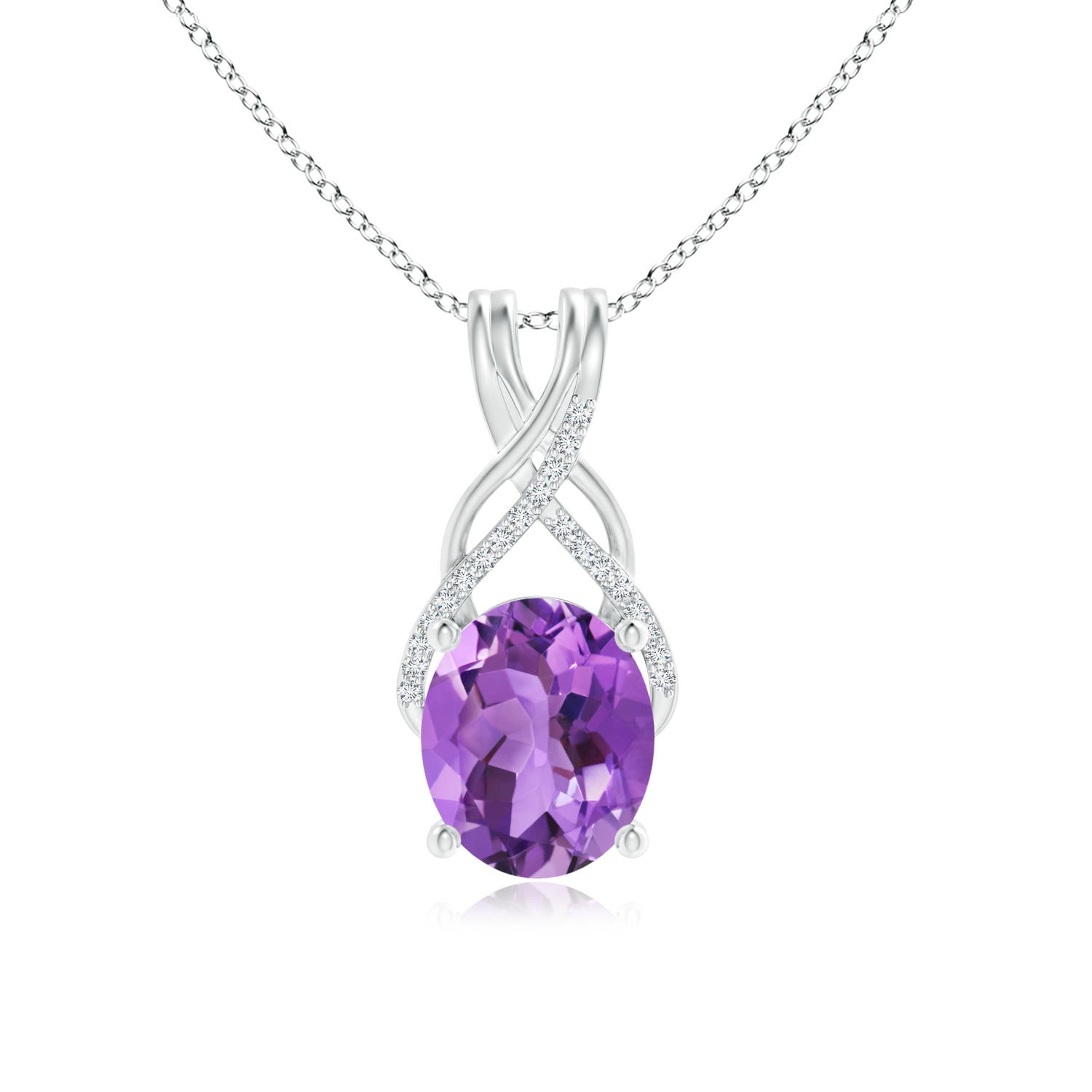 AA - Amethyst / 4.43 CT / 14 KT White Gold