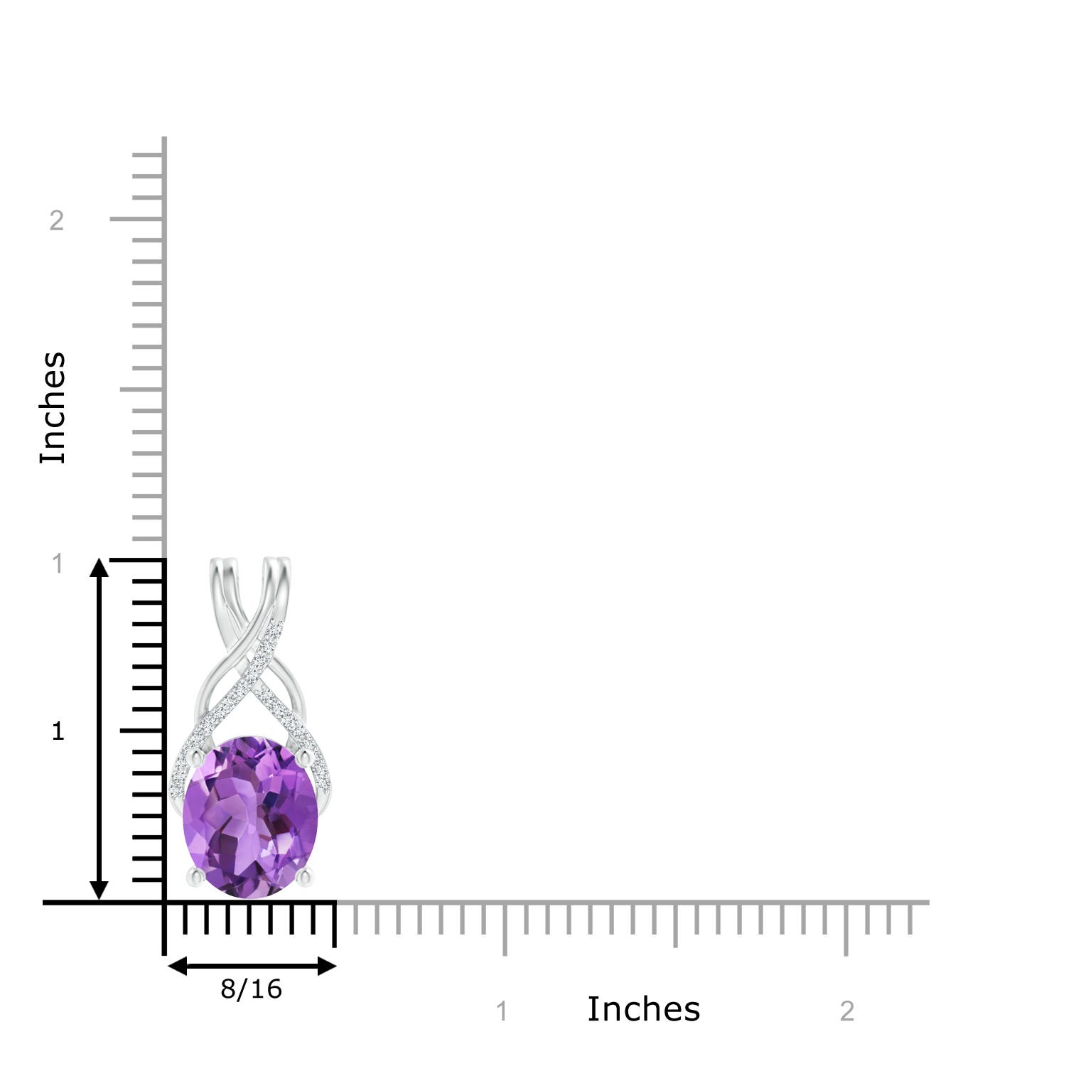 AA - Amethyst / 4.43 CT / 14 KT White Gold