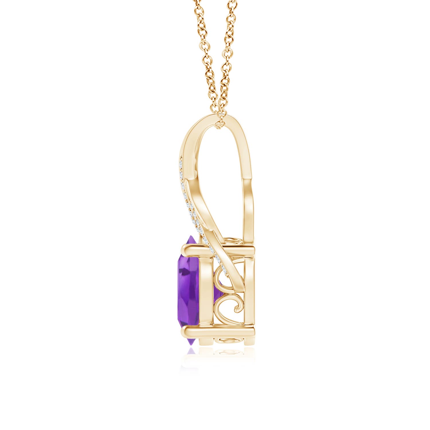 AA - Amethyst / 4.43 CT / 14 KT Yellow Gold