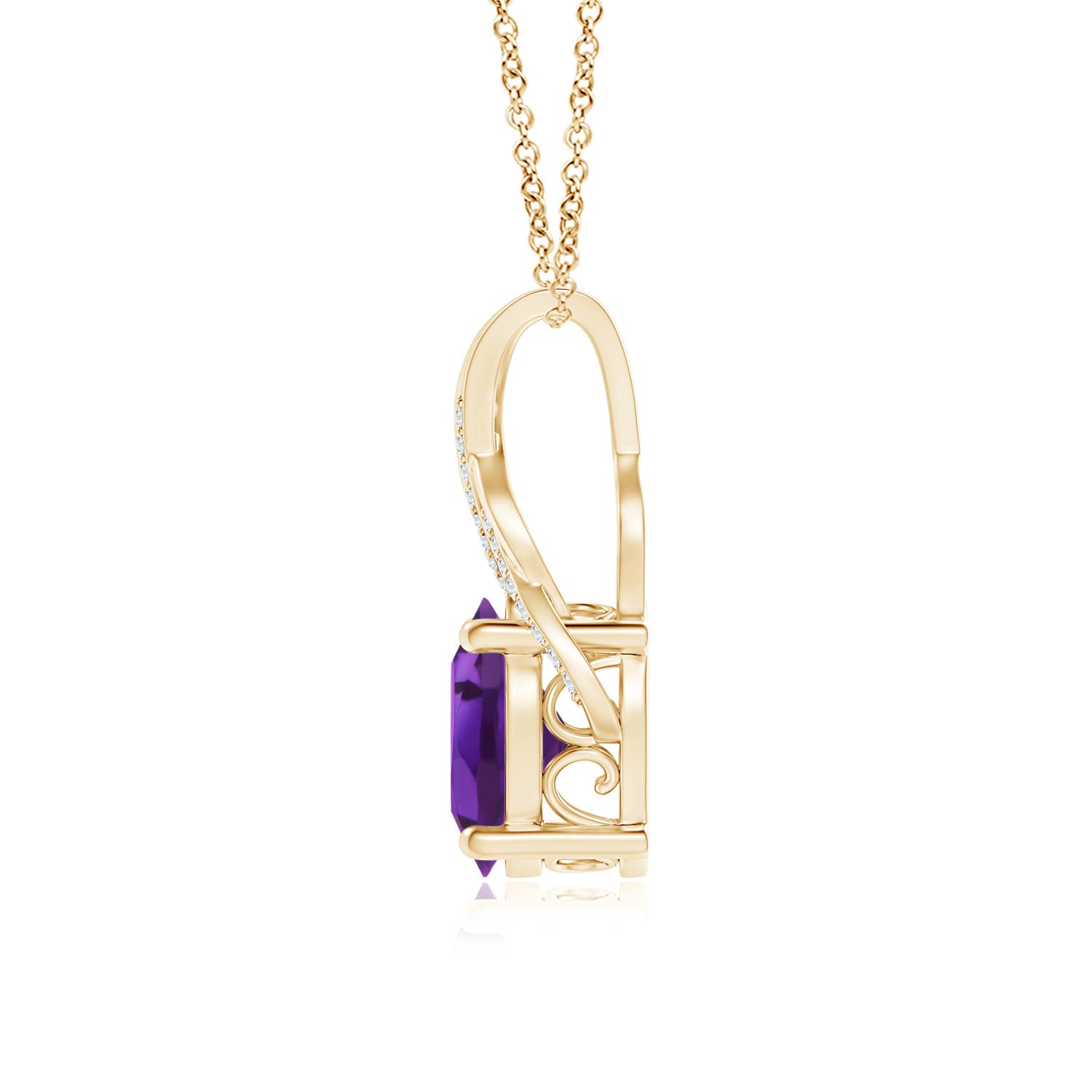 AAAA - Amethyst / 4.43 CT / 14 KT Yellow Gold