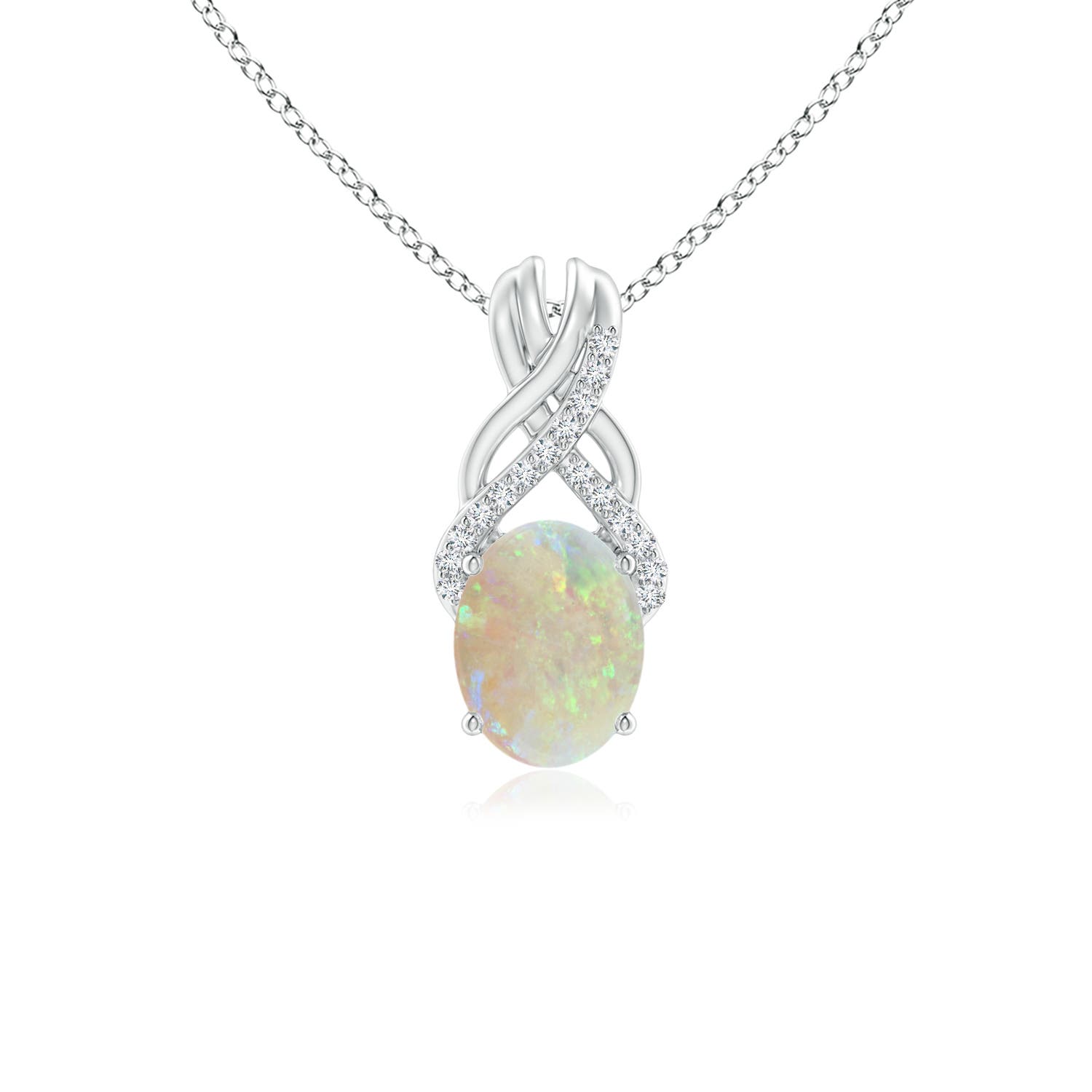 AAA - Opal / 0.85 CT / 14 KT White Gold