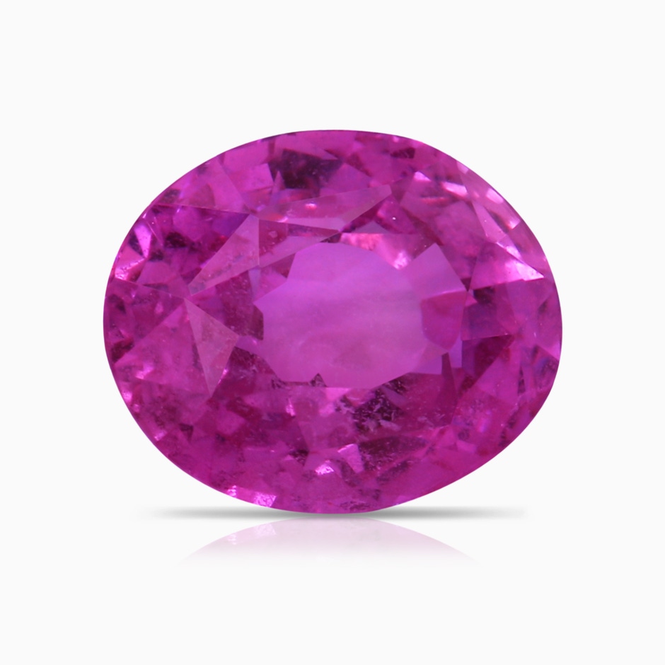 10.39x8.51x6.39mm AAA GIA Certified Oval Pink Sapphire Criss Cross Pendant with Diamonds in 18K Rose Gold side 699