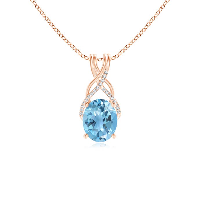 A - Swiss Blue Topaz / 3.31 CT / 14 KT Rose Gold