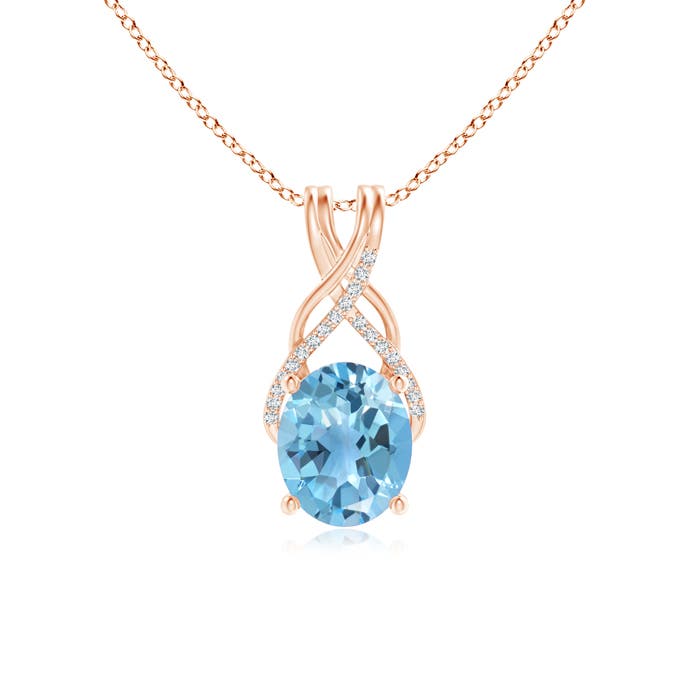 A - Swiss Blue Topaz / 4.81 CT / 14 KT Rose Gold