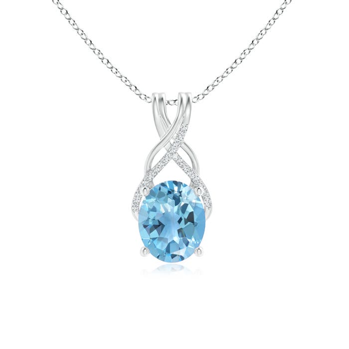 A - Swiss Blue Topaz / 4.81 CT / 14 KT White Gold