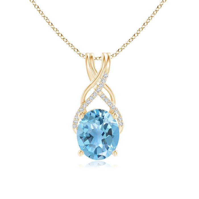 A - Swiss Blue Topaz / 5.73 CT / 14 KT Yellow Gold