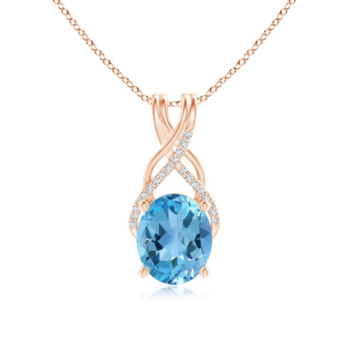 AA - Swiss Blue Topaz / 5.73 CT / 14 KT Rose Gold