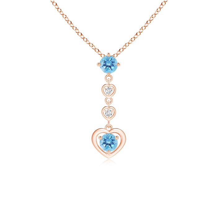 A - Swiss Blue Topaz / 0.69 CT / 14 KT Rose Gold