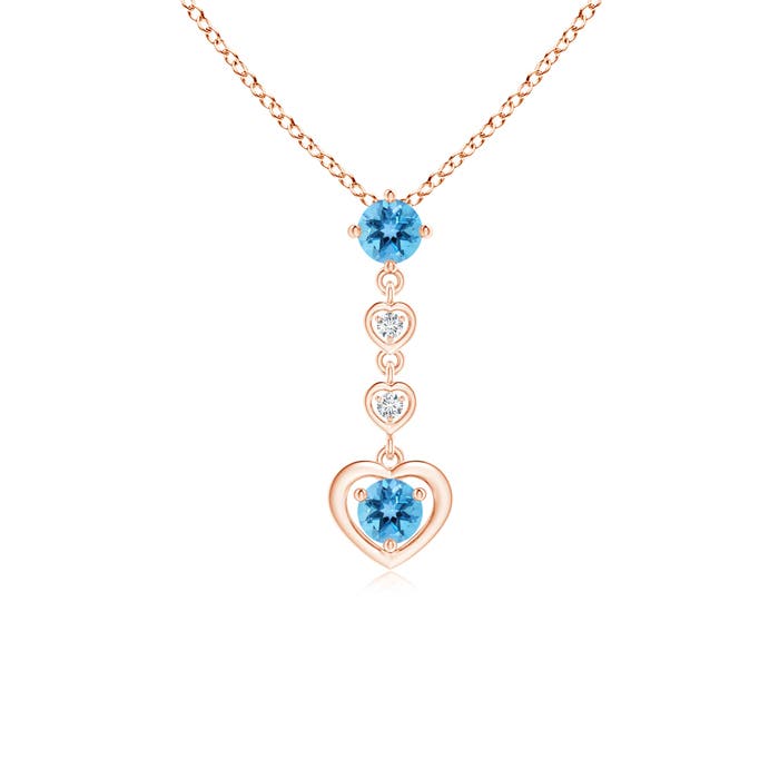 AA - Swiss Blue Topaz / 0.69 CT / 14 KT Rose Gold