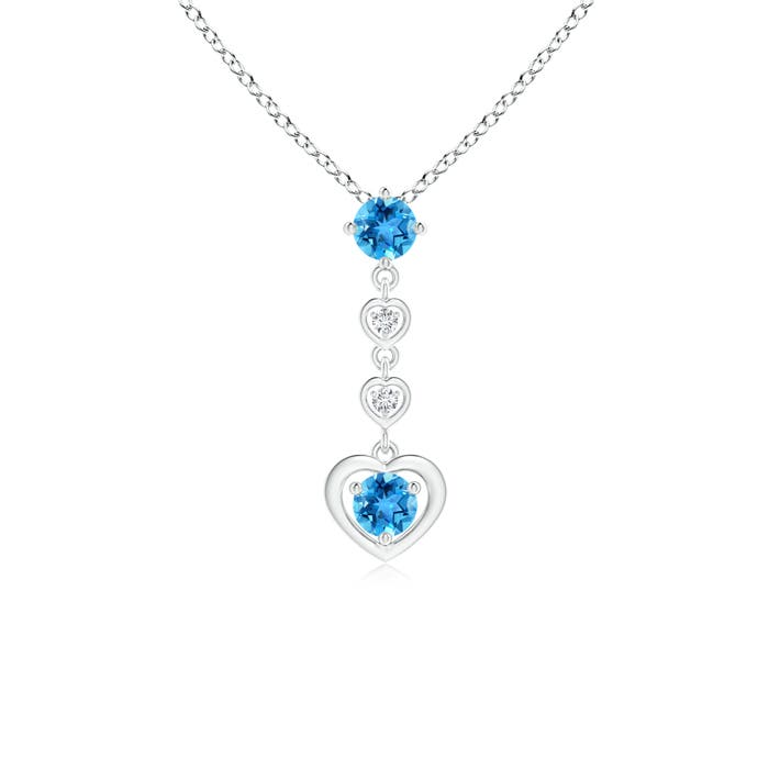 AAA - Swiss Blue Topaz / 0.69 CT / 14 KT White Gold