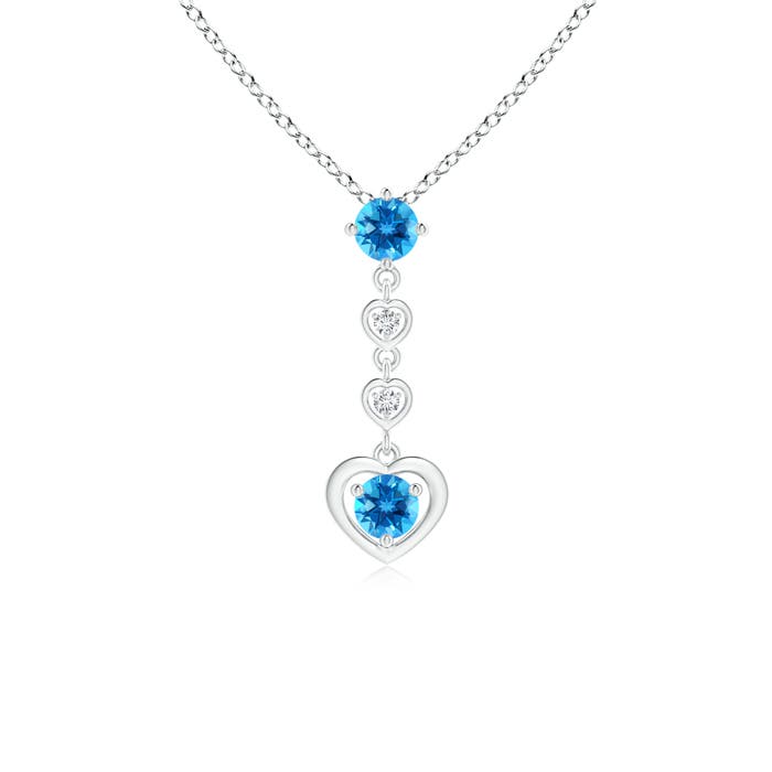 AAAA - Swiss Blue Topaz / 0.69 CT / 14 KT White Gold