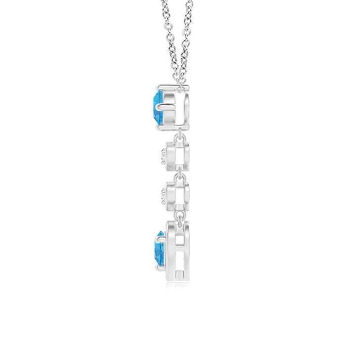 AA - Swiss Blue Topaz / 1.27 CT / 14 KT White Gold