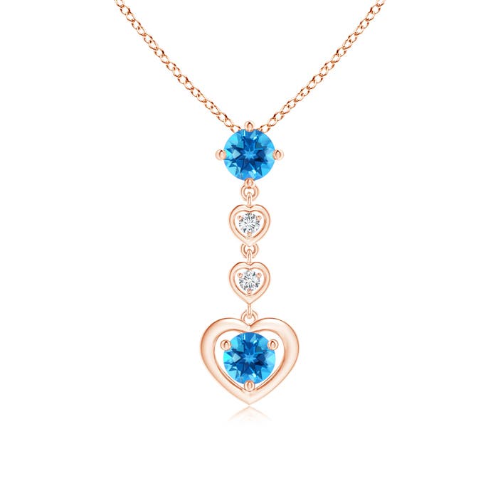 AAAA - Swiss Blue Topaz / 1.27 CT / 14 KT Rose Gold