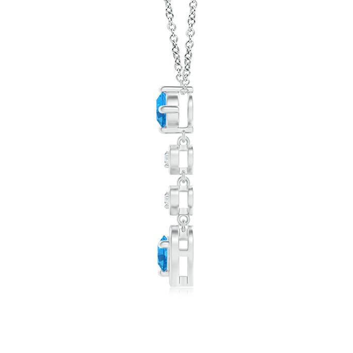 AAAA - Swiss Blue Topaz / 1.27 CT / 14 KT White Gold