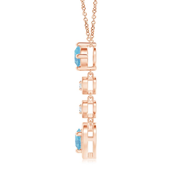 A - Swiss Blue Topaz / 1.99 CT / 14 KT Rose Gold