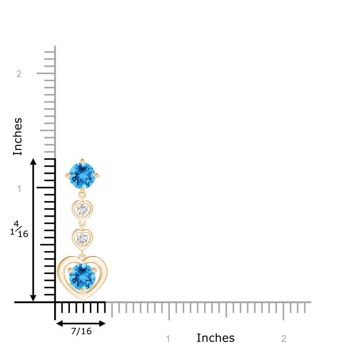 AAA - Swiss Blue Topaz / 1.99 CT / 14 KT Yellow Gold