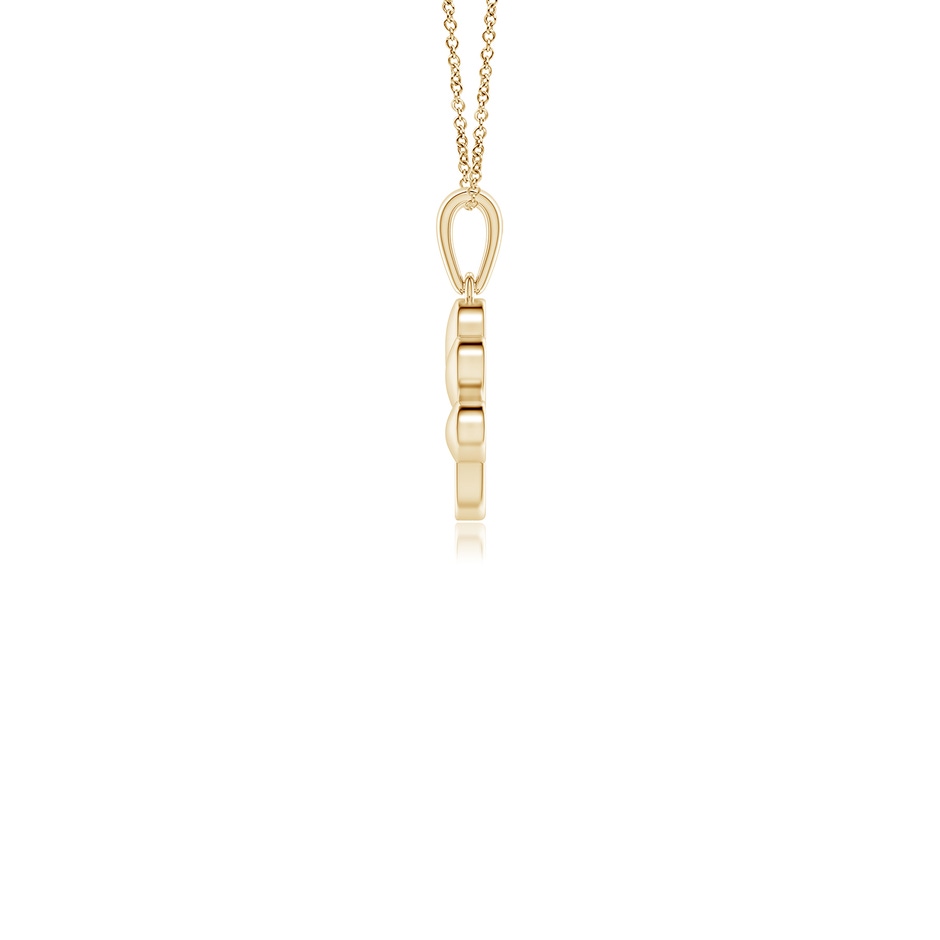 1.1mm HSI2 pave-Set Diamond Paw Print Pendant in 18K Yellow Gold side 199