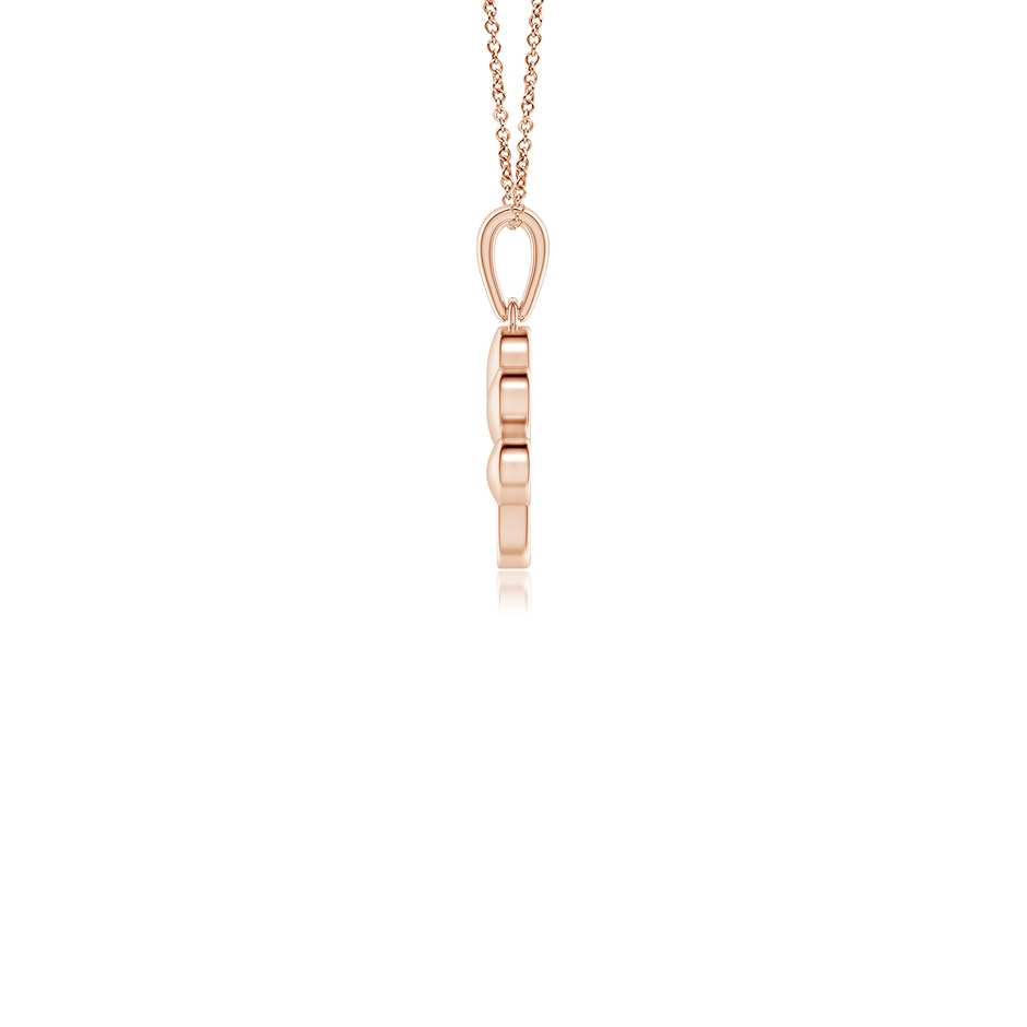 1.1mm HSI2 pave-Set Diamond Paw Print Pendant in 9K Rose Gold side 199