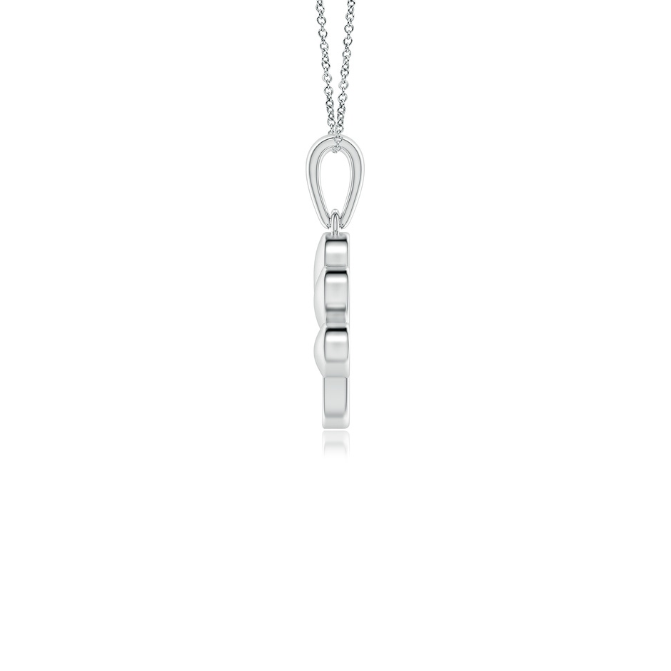 1.5mm IJI1I2 pave-Set Diamond Paw Print Pendant in S999 Silver side 199