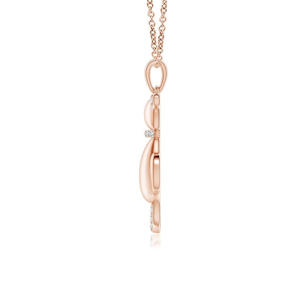 1.1mm GVS2 Classic Diamond Cat Pendant in Rose Gold - side 199