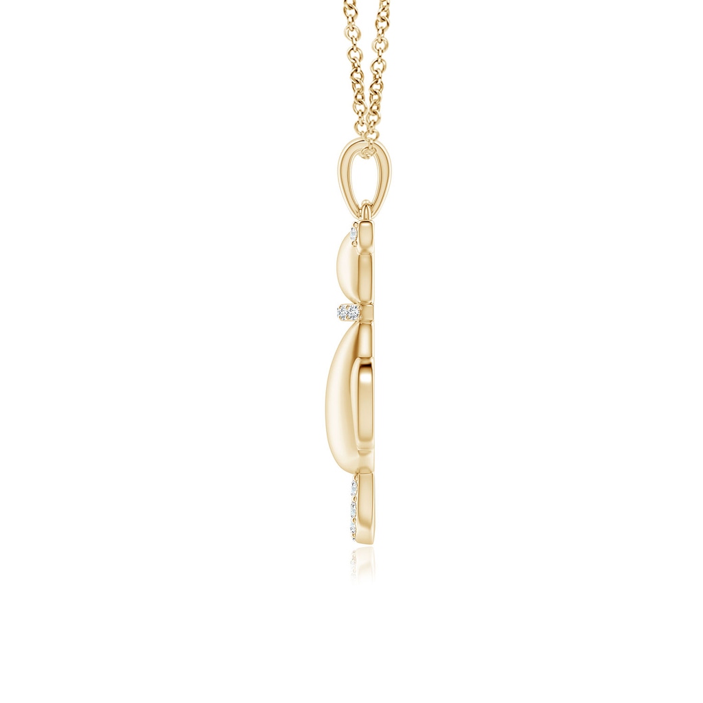 1.1mm GVS2 Classic Diamond Cat Pendant in Yellow Gold - side 199