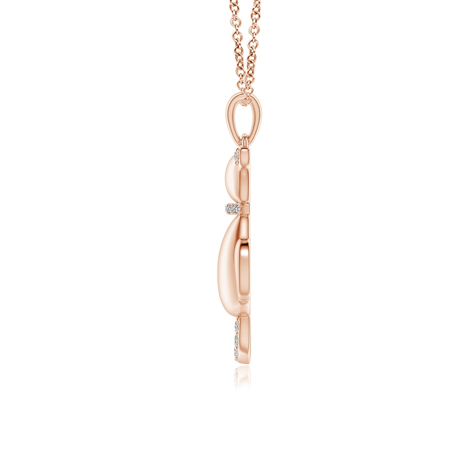 1.1mm KI3 Classic Diamond Cat Pendant in 9K Rose Gold side 199