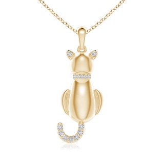 1.3mm HSI2 Classic Diamond Cat Pendant in Yellow Gold