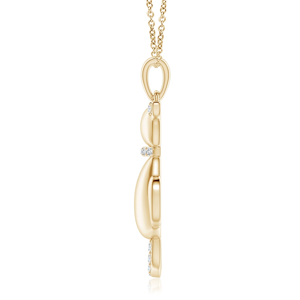 1.4mm GVS2 Classic Diamond Cat Pendant in 18K Yellow Gold - side 199